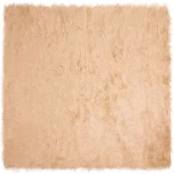 Tepih od umjetne ovčje kože TAFALLA Bež 240 x 240 cm Poliester