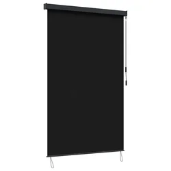 Rolo zavjesa Crna 140 x 250 cm Tkanina i aluminij