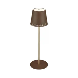 Brilo - LED stona punjiva dodirna lampa KIKI LED/2,6W/5V IP44 2600 mAh braon