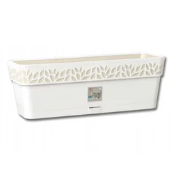 Saksija za cveće Opera Cloe 49x18x17cm 9.5l bela/bež