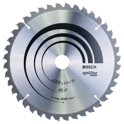 Bosch List kružne testere Optiline Wood 254 x 30 x 2,0 mm, 40 2608640435, 254 x 30 x 2,0 mm, 39
