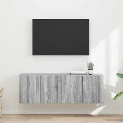 TV zidni ormar Zidne 2 pcs Siva Sonoma 59,5 x 31 x 40 cm