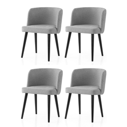 Hanah Home Set stolica Soft-4112 V4, 63x56x156.5 cm, 4 komada, Svetlosive