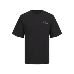 JACK & JONES Majica Ocean Club črna / bela