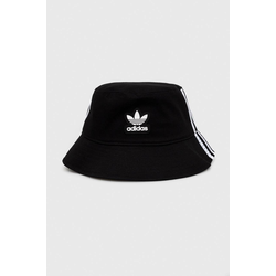 Bombažni klobuk adidas Originals črna barva