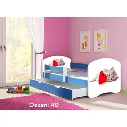 Deciji krevet ACMA II 160x80 F + dusek 6 cm BLUE40