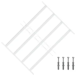 Sigurnosna rešetka za prozore s 4 poprečne šipke 3 pcs 43-74 cm