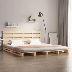 vidaXL Posteljni okvir 120x190 cm trdna borovina