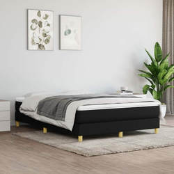 shumee Box spring posteljni z vzmetnico črn 140x190 cm blago