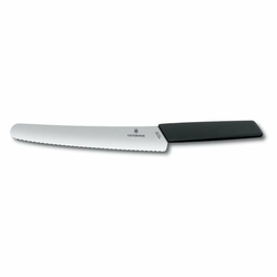 VICTORINOX Nož za hleb i kolače Swiss Modern, Reckavi, Crni