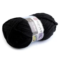 Pletena preja Alpine maxi 250 g - (661) črna