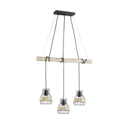 Fischer & Honsel 60798 - Luster na sajli STRAW 3xE27/40W/230V