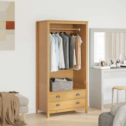 vidaXL Garderobna omara s predalom Medeno rjava 84 x 50 x 170 cm