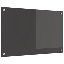 Kuhinjski zid Tamno siva 80 x 50 cm Staklo otporno na udarce