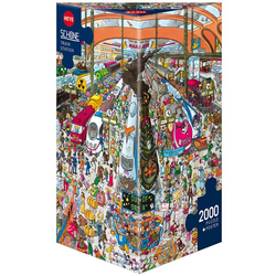 Heye puzzle 2000 pcs Triangle Christoph Schone Train Station 29730