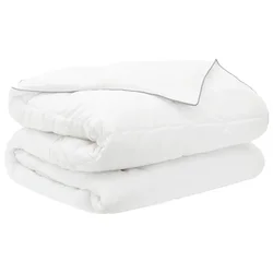 Vidaxl Poletna odeja Bela 260 x 220 cm Bambus