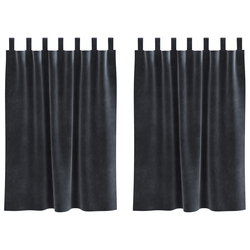 Zavjese za zamračivanje 2 pcs Tamno siva 140 x 140 cm Baršun