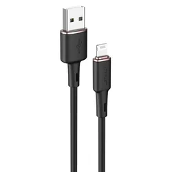 AceFast Kabel za iPhone MFI USB – Lightning 2,4 A, 1,2 m, črn