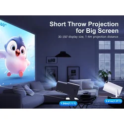HY320 Full HD 1080P LCD projektor Android 11 ANSI WiFi 6 BT5.0