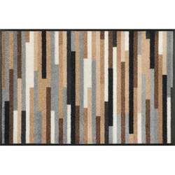 wash+dry PREDPRAŽNIK Mikado Stripes 50/75 cm potiskano rjava, siva, bež