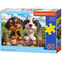 Castorland - Puzzle Srečni dachshundi - 40 - 99 kosov