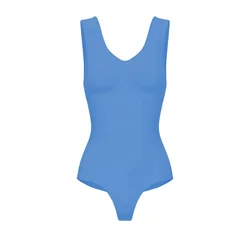cfab Oblikovanje postave Tank Bodysuit Sculpting Shapewear mit String azur