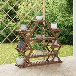 Stalak za cvijeće 110 x 25 x 105 cm od masivne jelovine