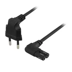 Napojni kabl EU plug na C7 250V 0.75mm2 2.5A 0.3m NK-K0308