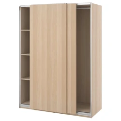 PAX / HASVIK Garderober, belo b. im. hrastovine/belo b. im. hrastovine, 150x66x201 cm