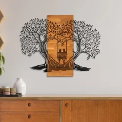Sogno Forestale -5 BlackWalnut Decorative Wooden Wall Accessory
