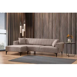 Atelier del Sofa Ugaona garnitura Hamlet 95x43x230cm Svetlobraon