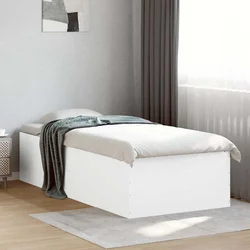 Okvir za krevet bijeli 100 x 200 cm konstruirano drvo