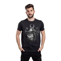 011Shop Muška majica kratkih rukava grb Lazarevića 2, Crna