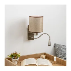 Brilagi - LED zidna svetiljka NUBILA 1xE27/25W/230V + LED/3W hrom/braon