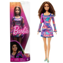 Barbie model - Mavrična marmorna obleka HJT03 .