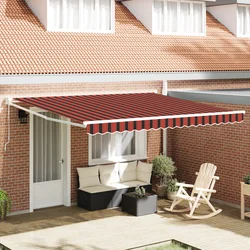Skrovita tenda Žuta i narančasta 400 × 350 cm