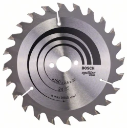 BOSCH List kružne testere Optiline Wood 160x20/16 x 2.6 mm