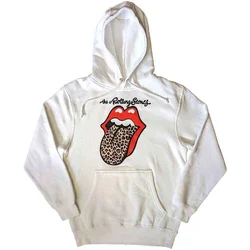 The Rolling Stones Leopard Tongue White XL Kapuco