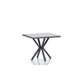 Hanah Home Baštenski sto Samara 2, 94x78x94 cm, Sivo-crni