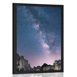 Plakat zvezdnato nebo nad skalami - 40x60 no frame
