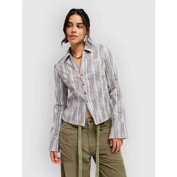 Roxy Wave Hurricane Shirt chestnut retro stripe