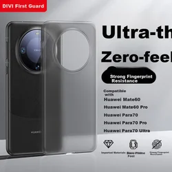 Divi Maska za mobilni telefon Huawei Mate 60, Providno-crna