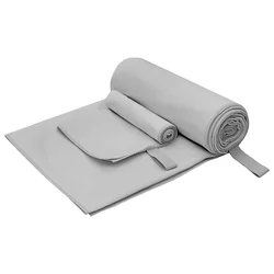 Set sportskih ručnika 2 pcs Siva tkanina