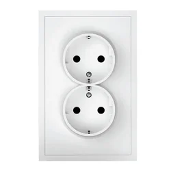 043-518 ADRIA - DVOSTRUKA ŠUKO UTIČNICA 2P+E/16A/250V/BRZI BIJELA