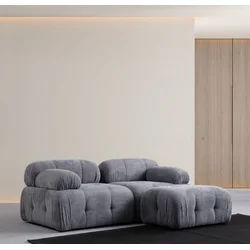 Atelier del Sofa Ugaona garnitura Petite, 190x160 cm, Siva