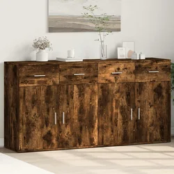 Komoda 2 kom boja dimljenog hrasta 79x38x80cm konstruirano drvo