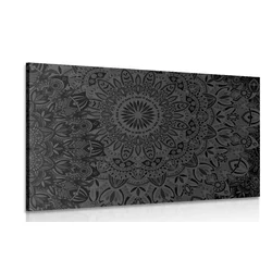 Slika stilska Mandala v črnobeli izvedbi - 150x100