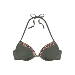 LASCANA Bikini zgornji del bež/rjava/oliva