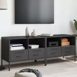 TV ormarići 2 kom crni 68 x 39 x 50,5 cm čelični