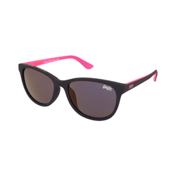 Superdry Unisex Sonnenbrille Lizzie – Rechteckig, Hellbraunes Acetat, Grüne Gläser, 55 Mm